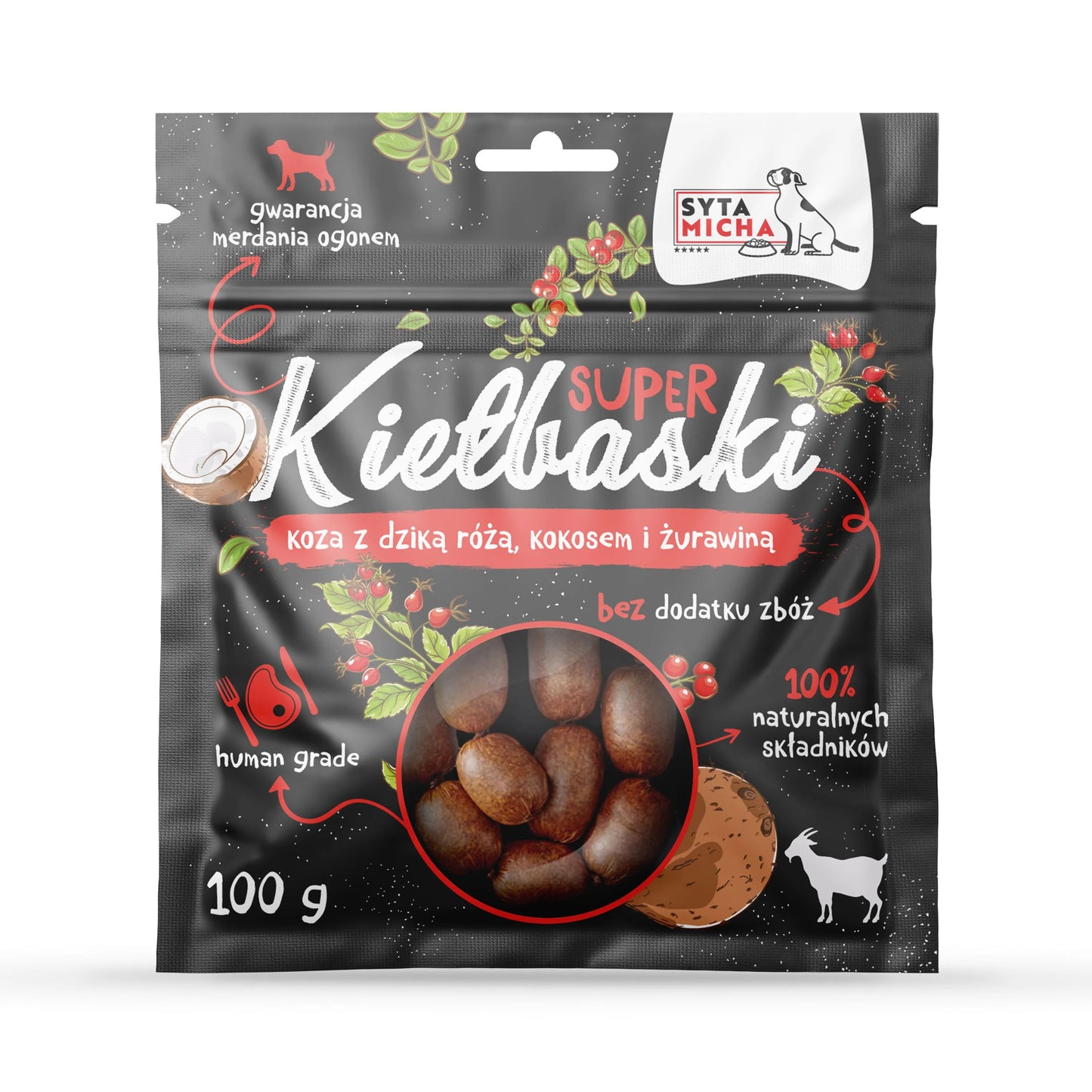 Syta Micha - Kolbászkák - Kecske Csipkebogyóval és Kókusszal