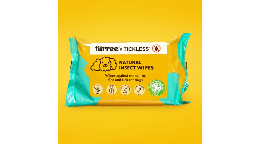 Fürree & TICKLESS - Természetes kullancs, bolha és szúnyogriasztó nedves törlőkendő