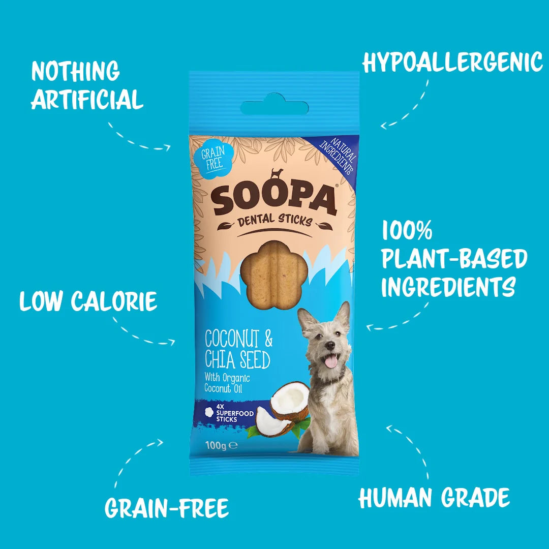 SOOPA - Dental Sticks - Kókusz és Chia mag