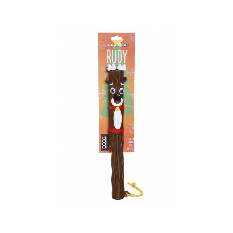 Doog Xmas Stick Toys - Rudy Reindeer (bothelyettesítő játék)
