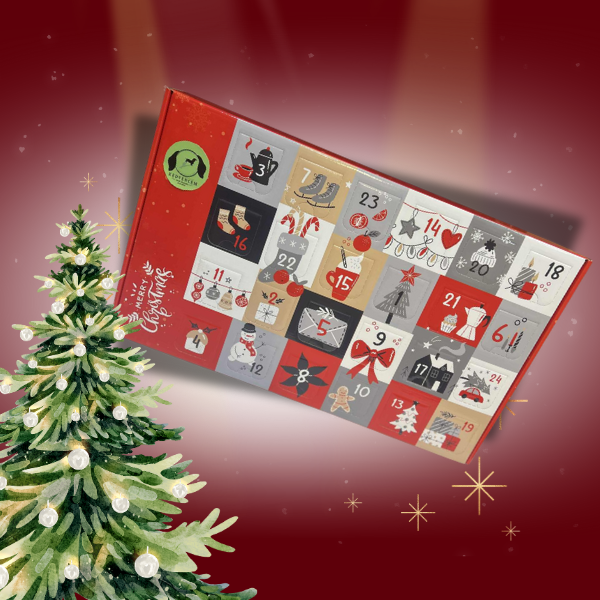 Kedvencem - Adventi kalendárium kutyáknak (piros)