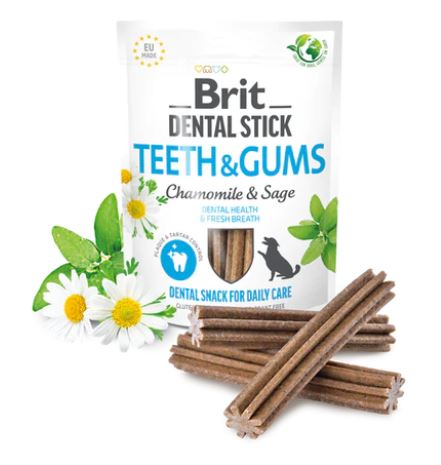 Brit Care Dental Stick - Teeth&Gums - Kamilla és Zsálya