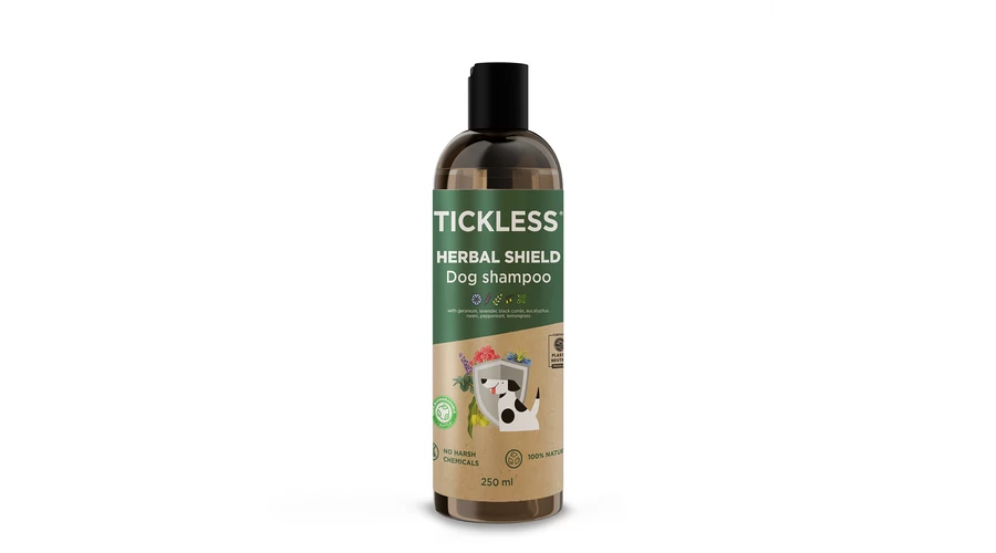 Tickless® Herbal Shield - 100% természetes kutyasampon nagy sétákhoz