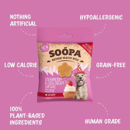 SOOPA -  Health Bites - Strawberry & Coco-Cream Cupcake