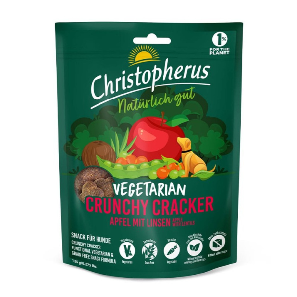 Vegetarian - Crunchy Snack alma és lencse-Soft-Im-Biss Christopherus Jutalomfalat