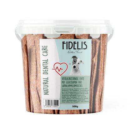 Fidelis Vital Snack fogtisztító stick - kacsával, glükozaminnal és zöldkagylóval 500g